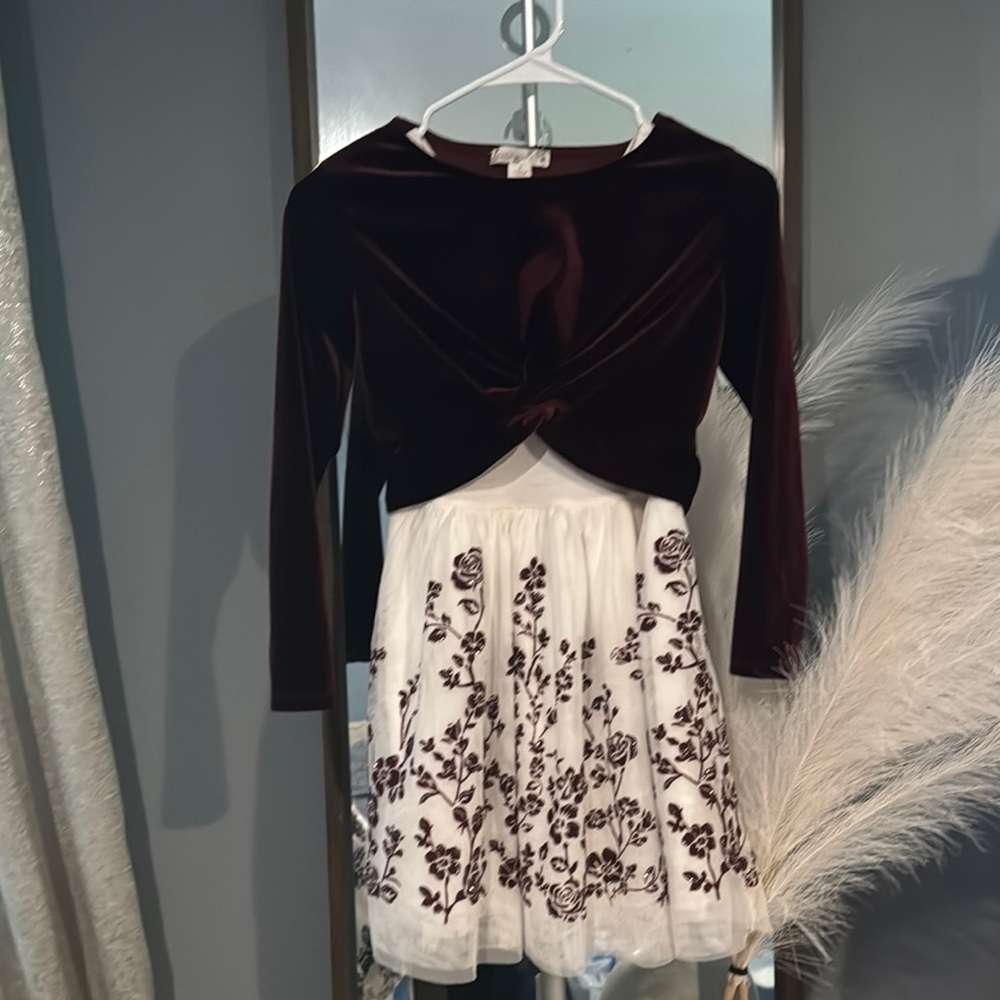 Knitworks Black and White Formal Fit and Flare Dress